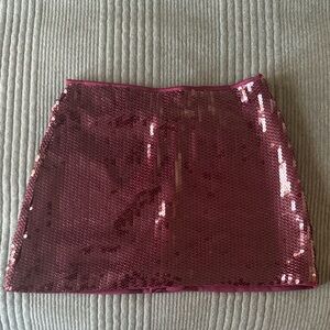 Abercrombie & Fitch Shimmering Pink Mini Skirt
